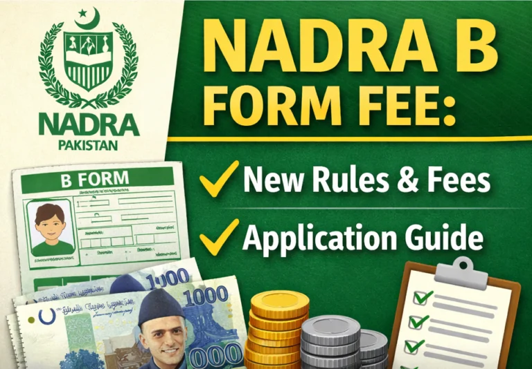 Nadra B Form Fee 2026 New Rules