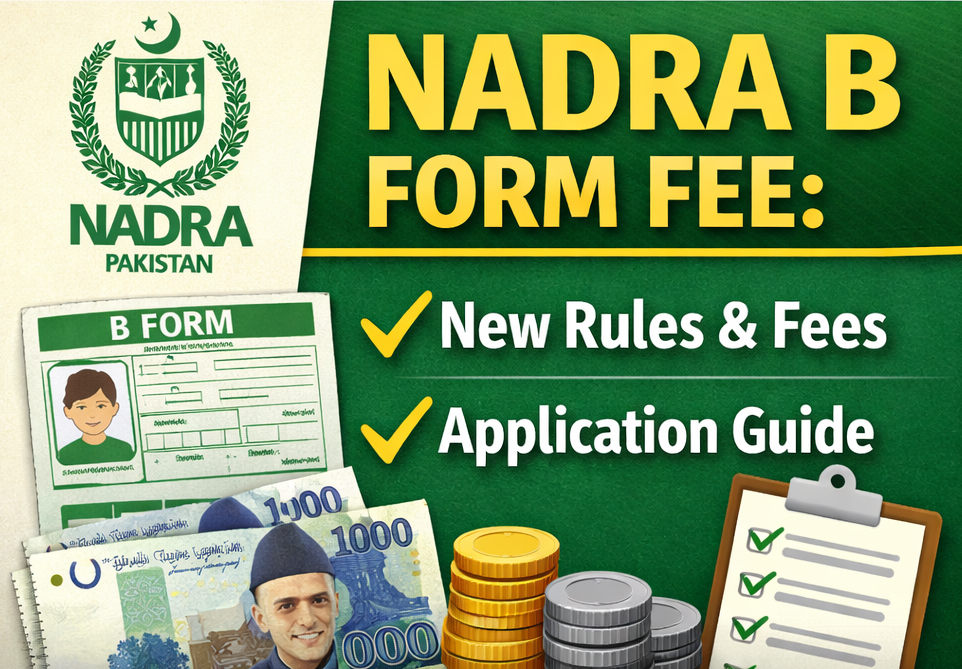 Nadra B Form Fee 2026 New Rules