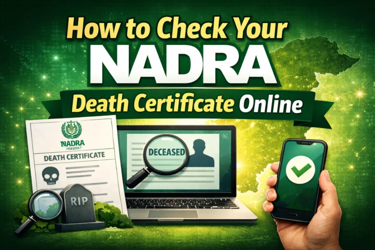 Nadra Death Certificate Online Check