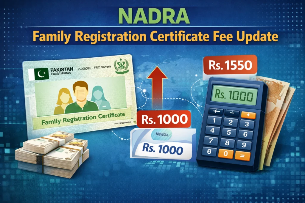 Nadra Family Registration Certificate Fee Update 2026